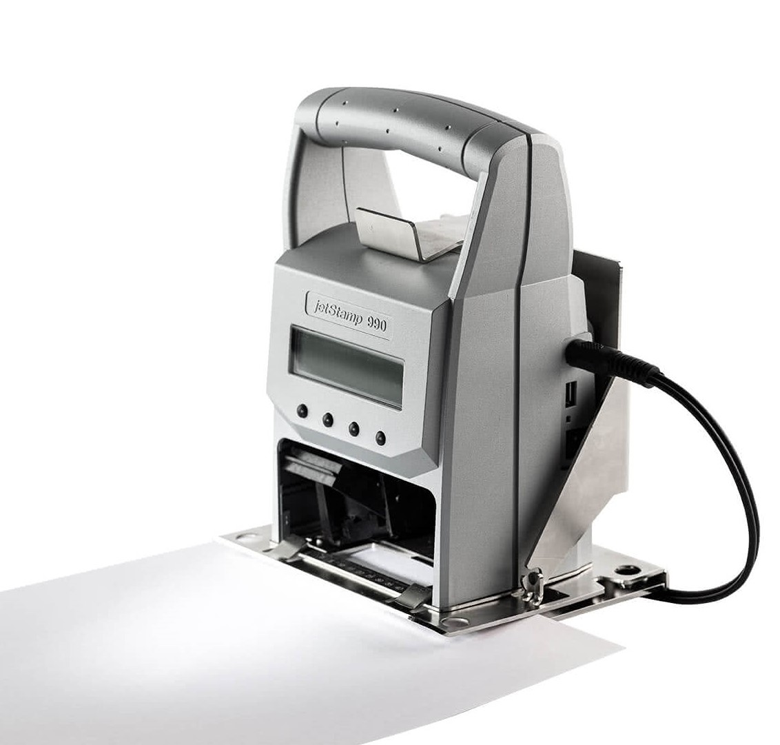 Codificadora manual Reiner 990 em base de montagem